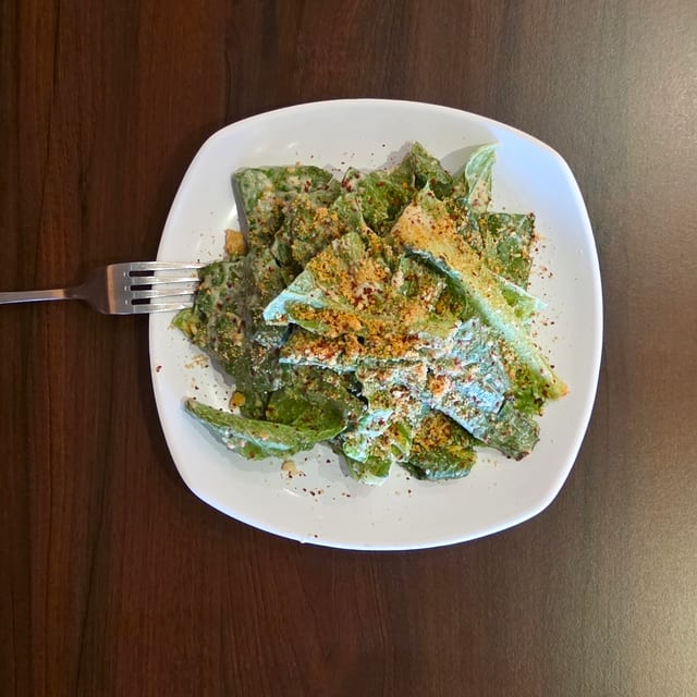 Spicy Halepo Ceasar Salad.