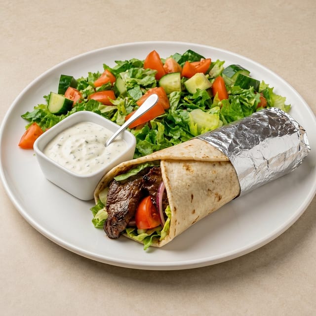 Beef Shish Kabob Wrap.
