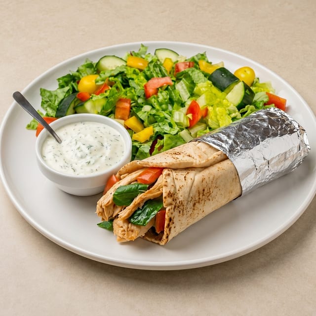 Beef Lula Kabob Wrap.